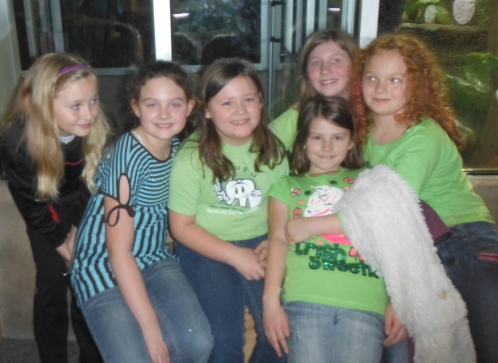 Caroline and some friends at the North Carolina Museum of Natural Sciences.